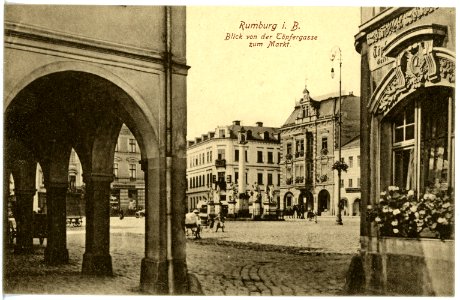 17171-Rumburg-1913-Markt von der Töpfergasse-Brück & Sohn Kunstverlag