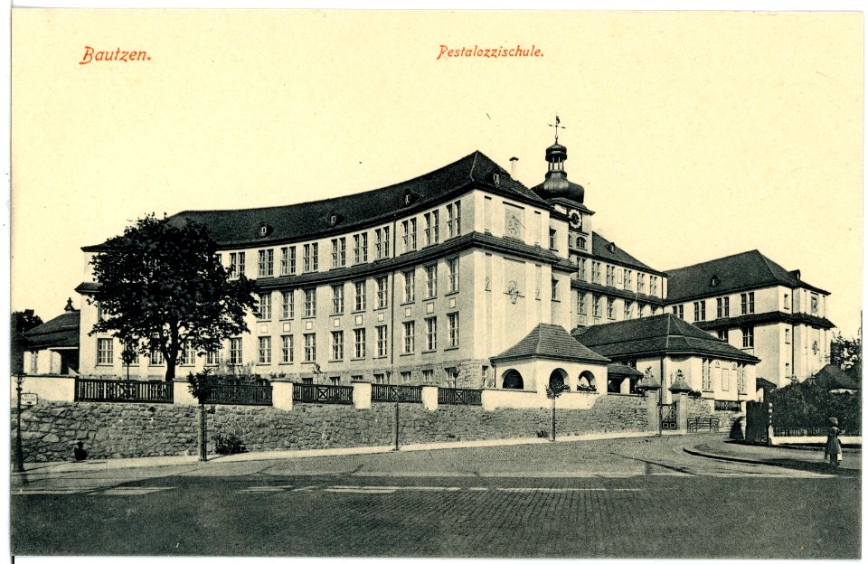 16721-Bautzen-1913-Pestalozzischule-Brück & Sohn Kunstverlag