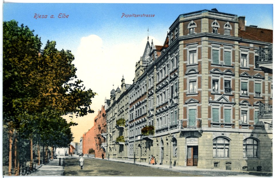 17151-Riesa-1913-Poppitzer Straße-Brück & Sohn Kunstverlag