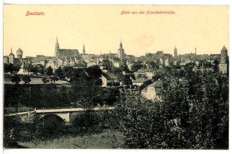 15863-Bautzen-1913-Blick von der Eisenbahnbrücke-Brück & Sohn Kunstverlag