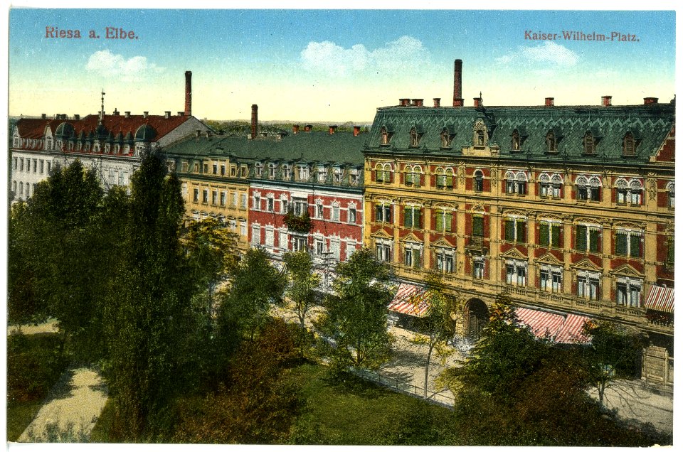 17053-Riesa-1913-Kaiser-Wilhelm-Platz-Brück & Sohn Kunstverlag
