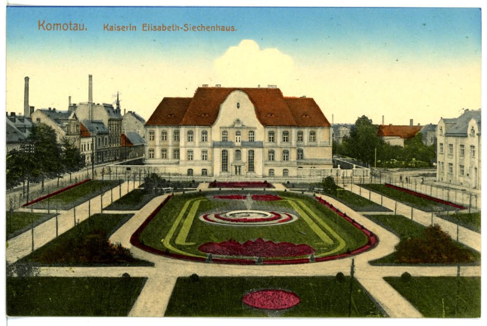 15834-Komotau-1913-Kaiserin-Elisabeth-Siechenhaus-Brück & Sohn Kunstverlag