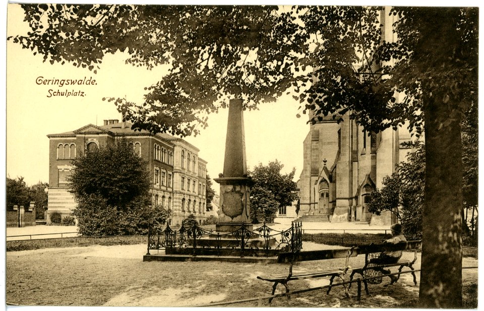 16646-Geringswalde-1913-Schulplatz-Brück & Sohn Kunstverlag