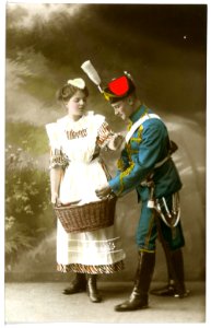 16013-Meißen-1913-Husaren Im Garten Der Schütze-Brück & Sohn Kunstverlag