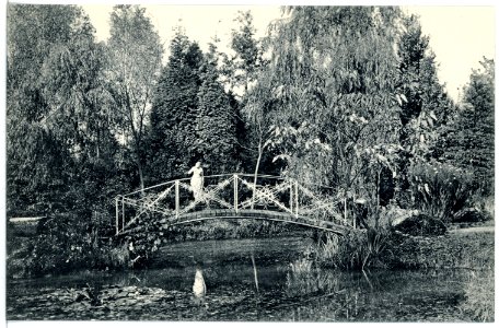 16349-Borna-1913-Goldfischteich und badende Nymphe-Brück & Sohn Kunstverlag