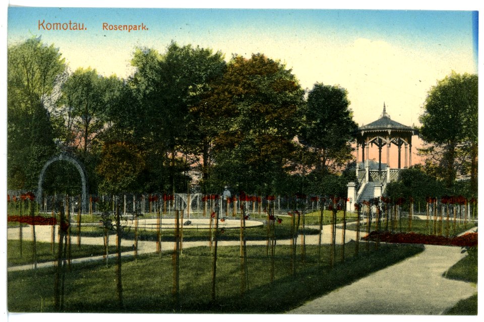 15835-Komotau-1913-Stadtpark - Rosenpark-Brück & Sohn Kunstverlag