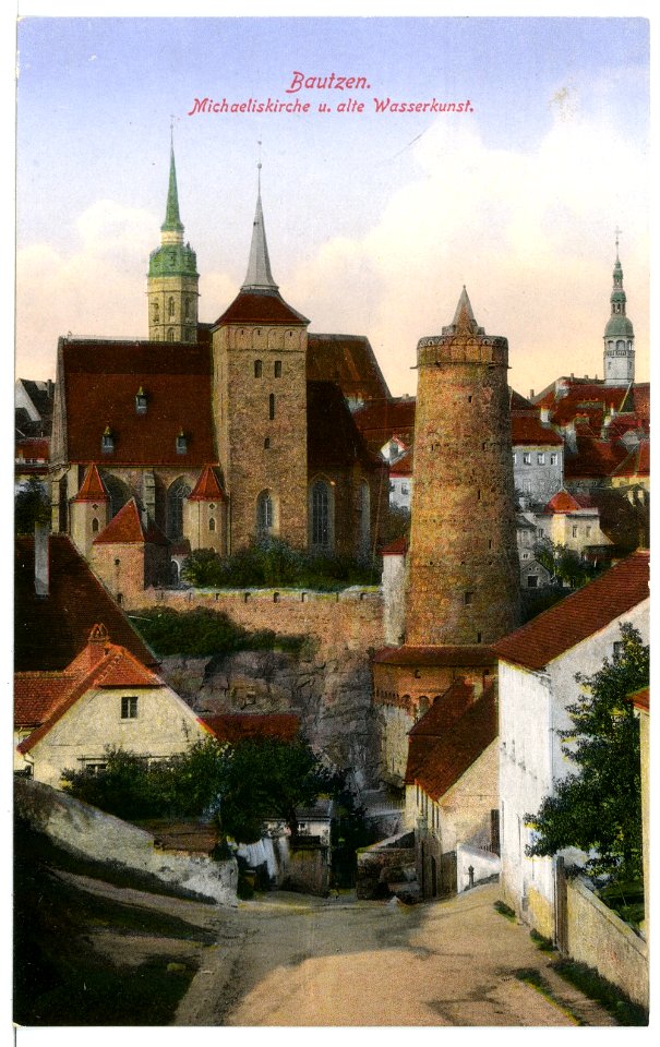 16423-Bautzen-1913-Michaeliskirche und alte Wasserkunst-Brück & Sohn Kunstverlag