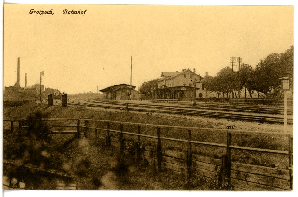 16471-Groitzsch-1913-Bahnhof-Brück & Sohn Kunstverlag