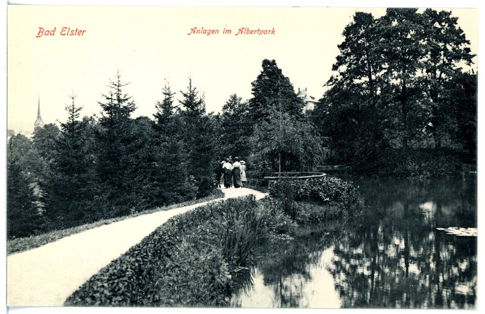 17089-Bad Elster-1913-Anlagen im Albertpark-Brück & Sohn Kunstverlag