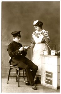 16038-Meißen-1913-Schützen In der Küche-Brück & Sohn Kunstverlag