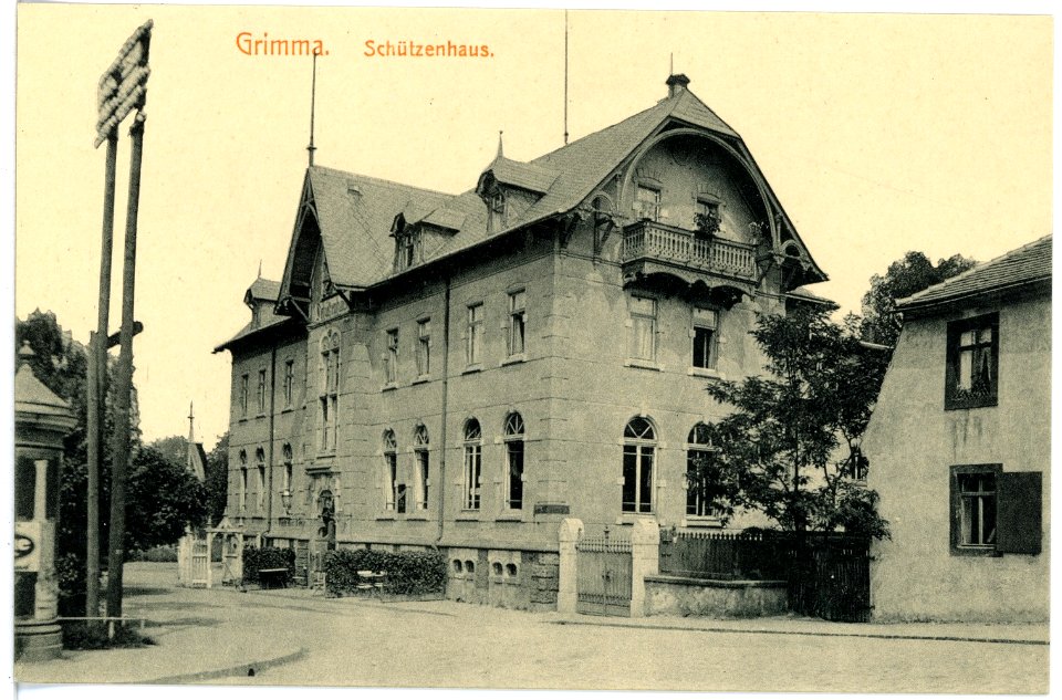 16300-Grimma-1913-Schützenhaus-Brück & Sohn Kunstverlag