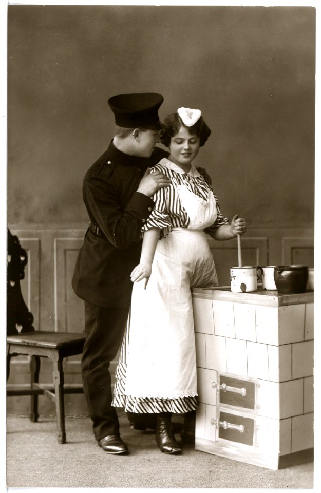 16037-Meißen-1913-Schützen In der Küche-Brück & Sohn Kunstverlag