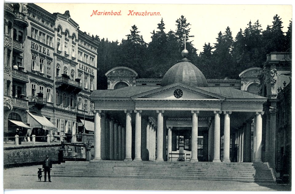 16367-Marienbad-1913-Kreuzbrunnen-Brück & Sohn Kunstverlag