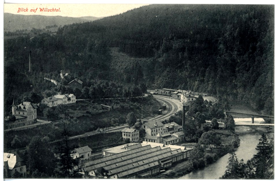 16745-Wilischtal-1913-Blick auf Wilischtal-Brück & Sohn Kunstverlag