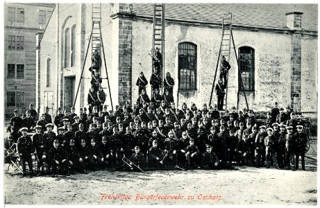 16681-Oschatz-1913-Freiwillige Bürgerfeuerwehr-Brück & Sohn Kunstverlag