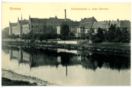 16293-Grimma-1913-Fürstenschule und altes Seminar-Brück & Sohn Kunstverlag