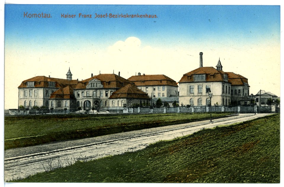 15840-Komotau-1913-Kaiser-Franz-Josef-Bezirks-Krankenhaus-Brück & Sohn Kunstverlag