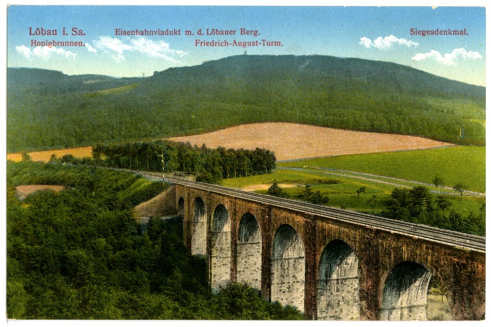 16323-Löbau-1913-Eisenbahnviadukt-Brück & Sohn Kunstverlag