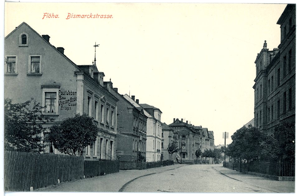 16258-Flöha-1913-Bismarckstraße-Brück & Sohn Kunstverlag