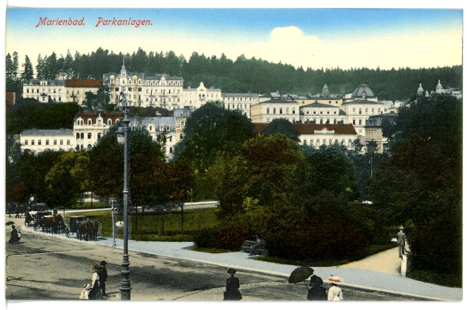 15935-Marienbad-1913-Parkanlagen-Brück & Sohn Kunstverlag