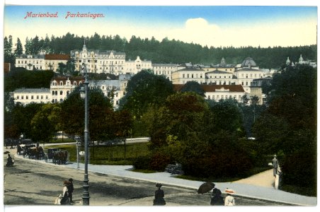 15935-Marienbad-1913-Parkanlagen-Brück & Sohn Kunstverlag