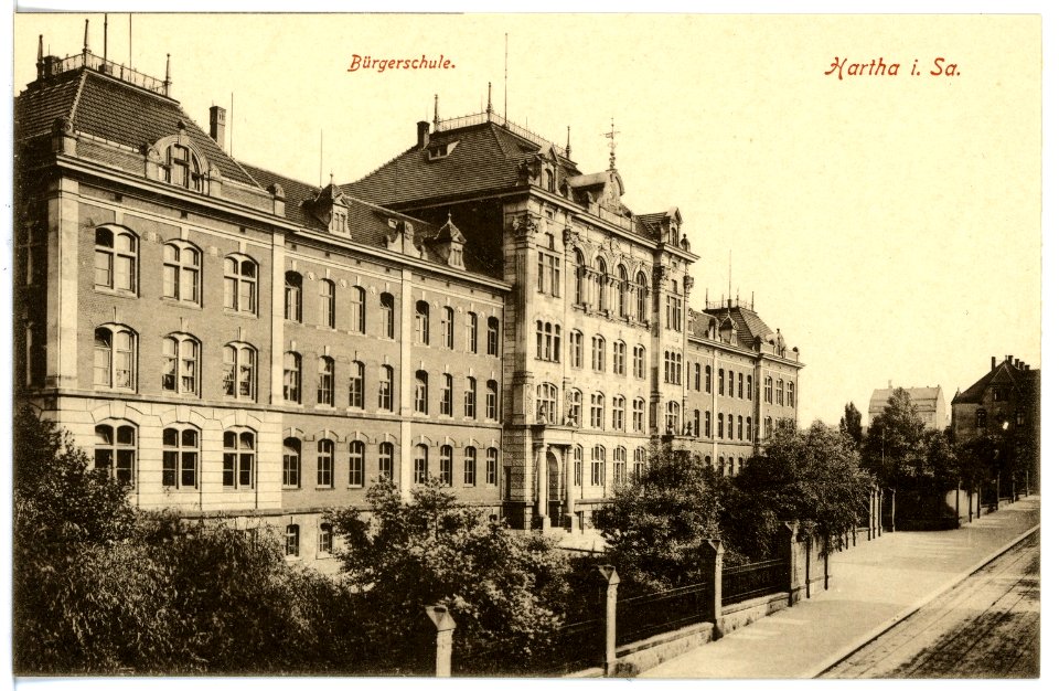 16660-Hartha-1913-Bürgerschule-Brück & Sohn Kunstverlag
