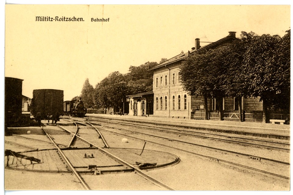 16316-Miltitz-Roitzschen-1913-Bahnhof-Brück & Sohn Kunstverlag