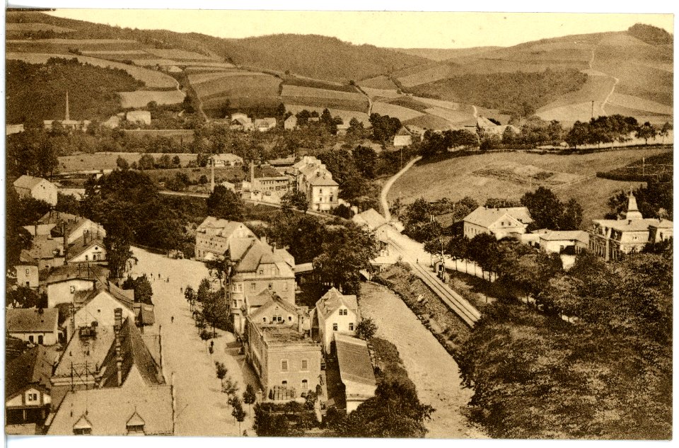 16680-Schwarzenberg-1913-Blick auf Schwarzenberg-Brück & Sohn Kunstverlag
