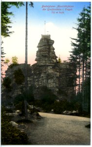 16740-Greifensteine-1913-Besteigbarer Aussichtsfelsen-Brück & Sohn Kunstverlag