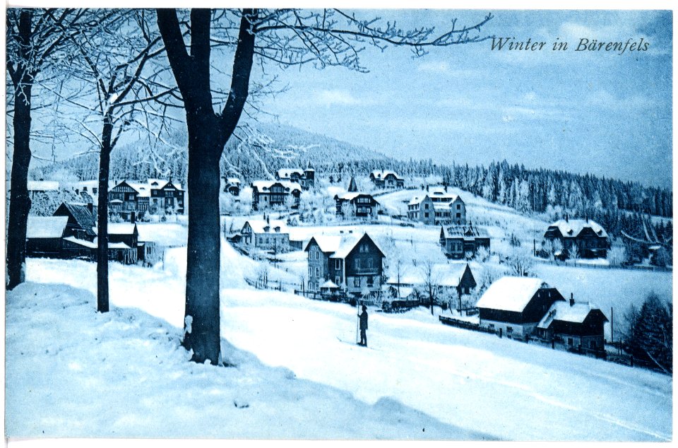 18366-Bärenfels-1914-Blick auf Bärenfels im Winter-Brück & Sohn Kunstverlag