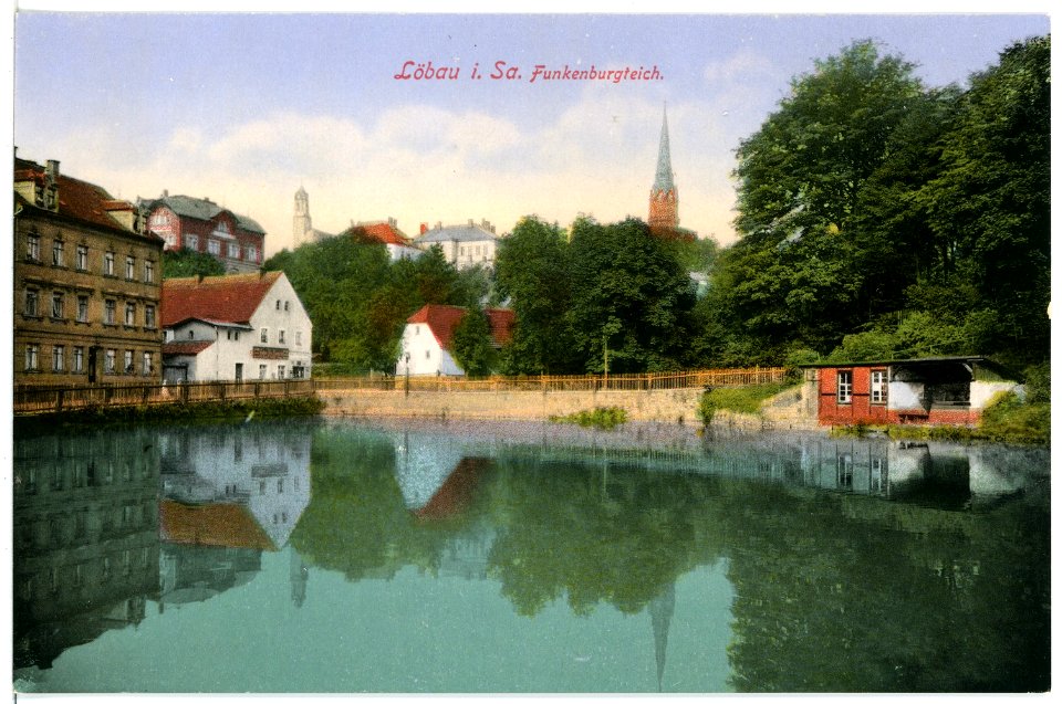 16325-Löbau-1913-Funkenburgteich-Brück & Sohn Kunstverlag