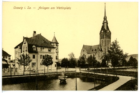 15788-Coswig-1913-Wettinsplatz-Brück & Sohn Kunstverlag