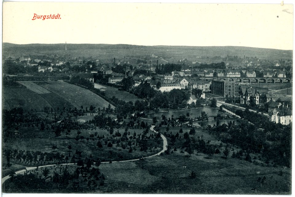 18302-Burgstädt-1914-Blick auf Burgstädt-Brück & Sohn Kunstverlag