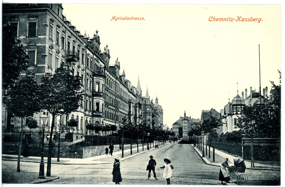 16720-Chemnitz-1913-Agricolastraße auf dem Kaßberg-Brück & Sohn Kunstverlag
