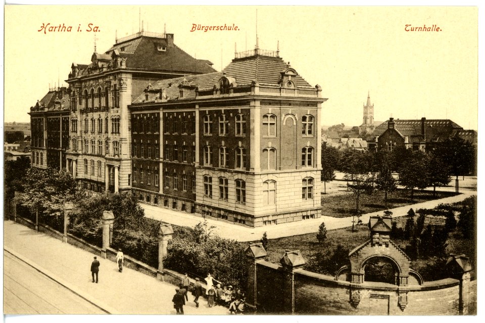 16659-Hartha-1913-Bürgerschule-Brück & Sohn Kunstverlag
