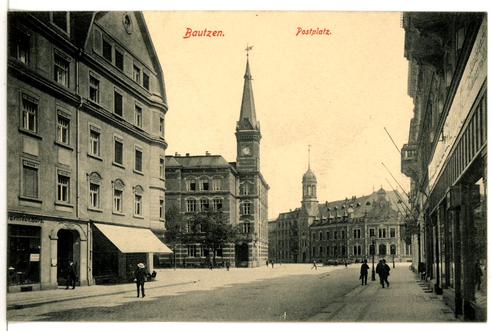 15857-Bautzen-1913-Postplatz-Brück & Sohn Kunstverlag