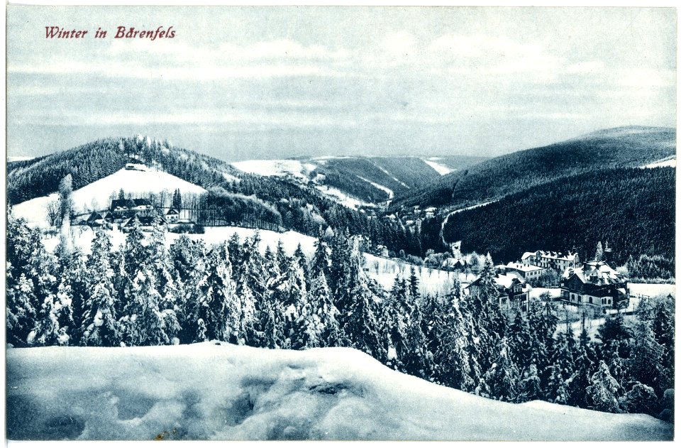 18374-Bärenfels-1914-Blick auf Bärenfels im Winter-Brück & Sohn Kunstverlag
