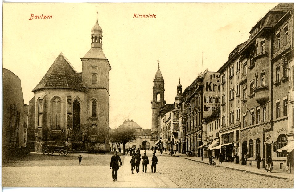 18766-Bautzen-1915-Kirchplatz-Brück & Sohn Kunstverlag
