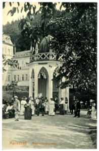 15825-Marienbad-1913-Ambrosiusbrunnen-Brück & Sohn Kunstverlag