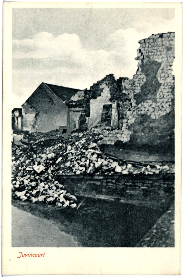 18669-Juvincourt-1915-Hausruine-Brück & Sohn Kunstverlag