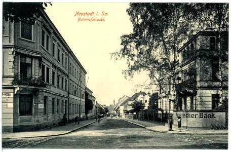 16728-Neustadt-1913-Bahnhofstraße-Brück & Sohn Kunstverlag