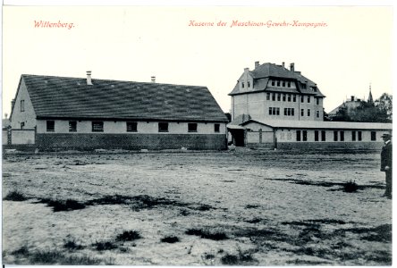 16738-Wittenberg-1913-Kaserne der Maschinen-Gewehr-Kompanie-Brück & Sohn Kunstverlag