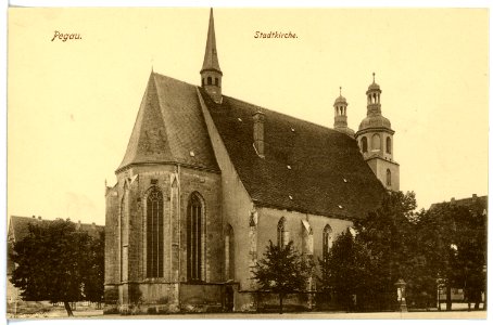 16408-Pegau-1913-Stadtkirche-Brück & Sohn Kunstverlag