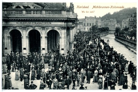 15960-Karlsbad-1913-Mühlbrunnen-Kolonnade-Brück & Sohn Kunstverlag photo