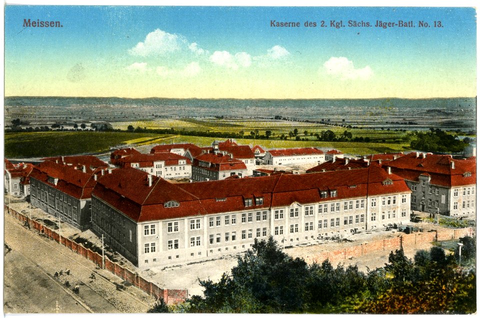 18430-Meißen-1914-Kaserne des 2. Königlich Sächsischen Jäger-Bataillon Nr. 13-Brück & Sohn Kunstverlag