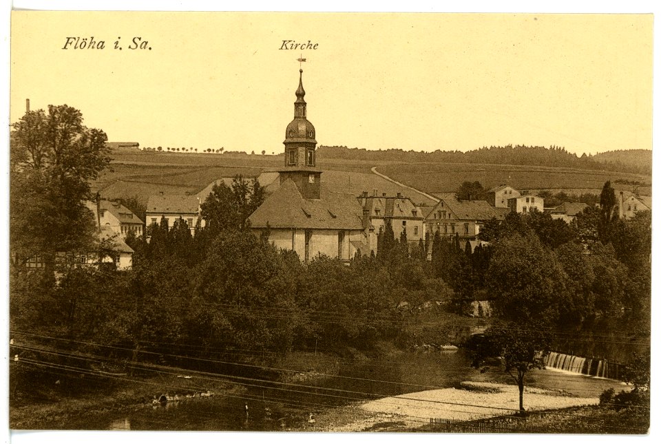 15952-Flöha-1913-Kirche-Brück & Sohn Kunstverlag