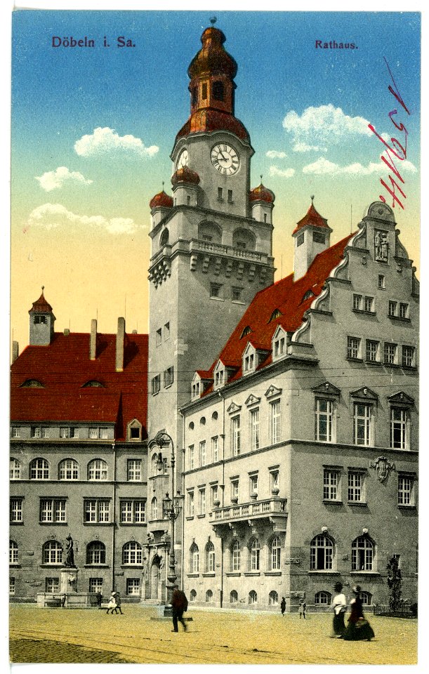 15914-Döbeln-1913-Rathaus-Brück & Sohn Kunstverlag