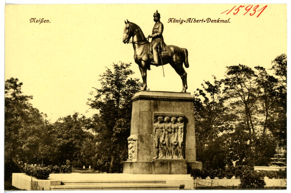 15931-Meißen-1913-König-Albert-Denkmal-Brück & Sohn Kunstverlag