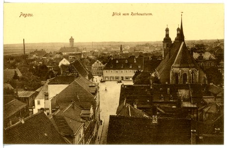 16404-Pegau-1913-Blick vom Rathausturm-Brück & Sohn Kunstverlag