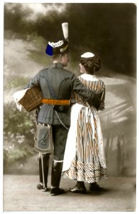 16017-Meißen-1913-Husaren Im Garten Der Schütze-Brück & Sohn Kunstverlag